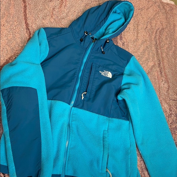 Turquoise Blue NorthFace Hoodie - Picture 1 of 4